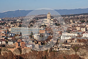 View on Tbilisi near Tabor Monastery