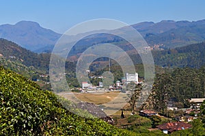 View of tea plantation valley in Munnar
