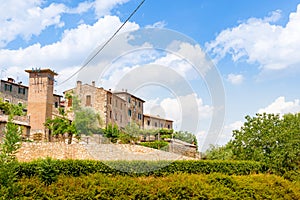 View of Tegoia near Siena in Tuscany, Italy