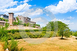 View of Tegoia near Siena in Tuscany, Italy