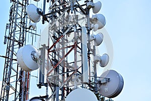 Detail of a telecommunications tower photo