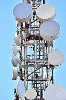 Detail of a telecommunications tower