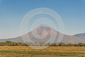 View of Telica Volcano at background in Leon, Nicaragua, Central America photo