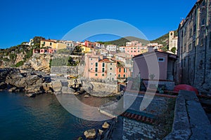 View of Tellaro, La Spezia province, near Cinque Terre, Italy.