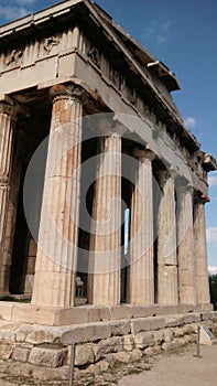 View of a temple in athens photo