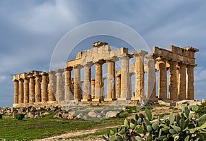 view of Temple E or the Temple of Hera at Selinus in Sicily