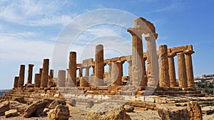 The temple of giunone, the valley of the temples, sicily photo