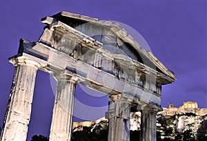 Temple in  the Acropolis  of Athens in  Greece
