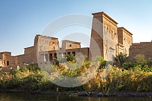 View of The Temple of Isis at Philae, taken from the Nile River