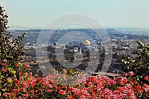 View of Temple Mount from Mount Scopus in Jerusalem