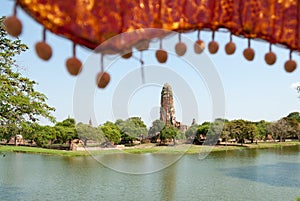 View of temple ruins in Thailand