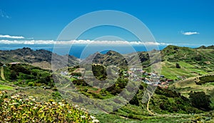 View on Tenerife island from Anaga Rural Park road photo