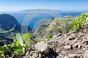 View from Tenerife to La Gomera