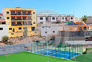 View of the tennis court in residential district