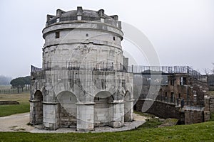 View of Teodorico Mausoleum in Ravenna, Italy