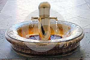 Termal mineral spring in Karlovy Vary. Czech Republic. photo