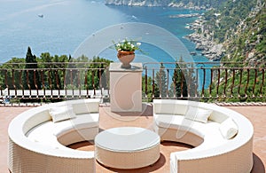 View from the terrace of luxury villa