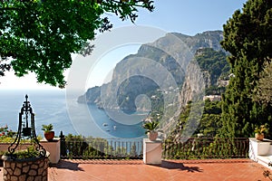 View from the terrace of luxury villa photo