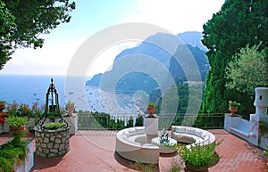 View from the terrace of villa