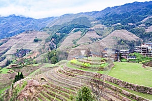 view of terraced gardens in Dazhai country
