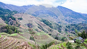 view of terraced grounds in Dazhai country