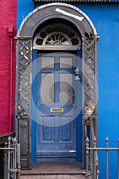 View of terraced houses - Caernarfon, Wales UK