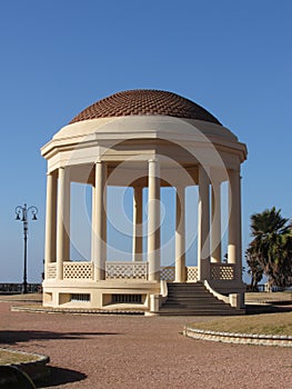 View of the Terrazza Mascagni Gazebo . Livorno, Tuscany, Italy