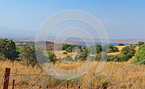 View on the territory of Syria from Golan Heights