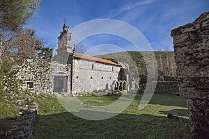 Ruined monastery of Pitoes das Junias, Municipality of Montalegre. Peneda GerÃÂªs National Park. Portugal. photo
