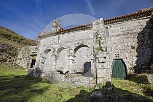 Ruined monastery of Pitoes das Junias, Municipality of Montalegre. Peneda GerÃÂªs National Park. Portugal. photo