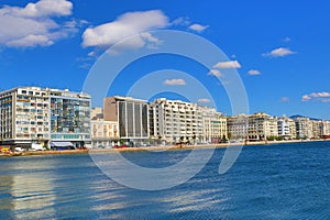 View of Thessaloniki city seafront Greece