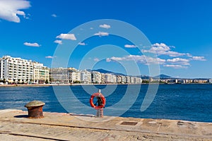 View of Thessaloniki city seafront Greece