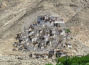 View of Thikse Monastery in Ladakh photo