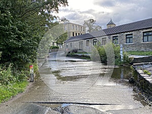 View of, Thornhills Beck Lane in, Brighouse, Yorkshire, UK