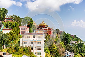 Thrangu Tashi Yangtse Monastery complex called Namo Buddha monastery in Nepal photo