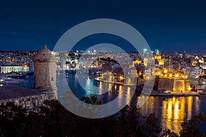 View of the three cities in Malta