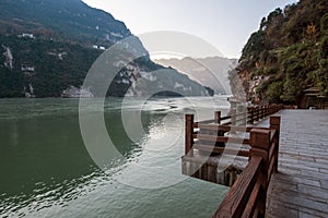 View of Three Gorges Tribe Scenic Spot along the Yangtze River; located