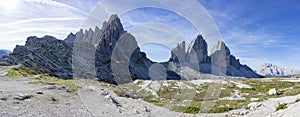 The view of the three peaks of Lavaredo