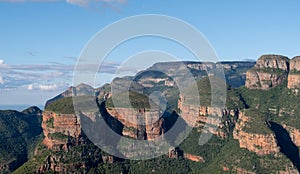 View of the Three Rondavels at the Blyde River Canyon on the Panorama Route, Mpumalanga, South Africa