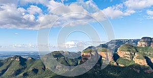 View of the Three Rondavels at the Blyde River Canyon on the Panorama Route, Mpumalanga, South Africa