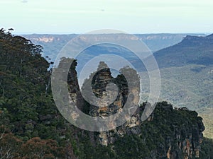 View of Three Sisters in Katoomba in Blue Mountains in NSW Australia