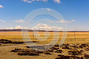 View from the Tibetan plateau to Mount Gurla-Mandhata photo