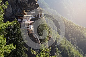 view of the Tiger's Nest temple in Paro, Bhutan