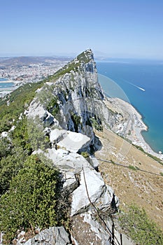 View of tip of Rock of Gibraltar