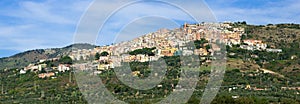 View of Tivoli city on the mountain at Roma