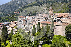 View of Tivoli from the villa d`Este, Italy