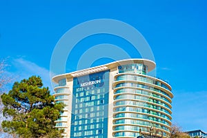 View to Absheron hotel building