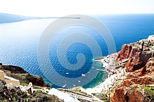View to Aegean Sea from Santorini, Greece