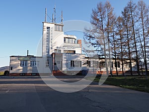 View to aeroclub building in Bielsko-Biala city in Poland