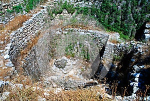 View to Ain el-Malik or Kings Spring in Ancient Byblos ruin, Jubayl, Lebanon